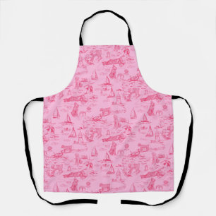 Delantal Perro Marino Toile Rosa