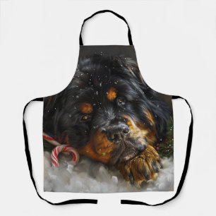 Delantal Perro Mastín Tibetano Navidad Festiva