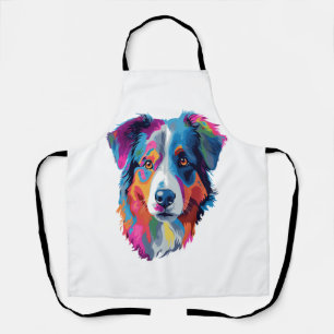 Delantal Perro pastor australiano colorido