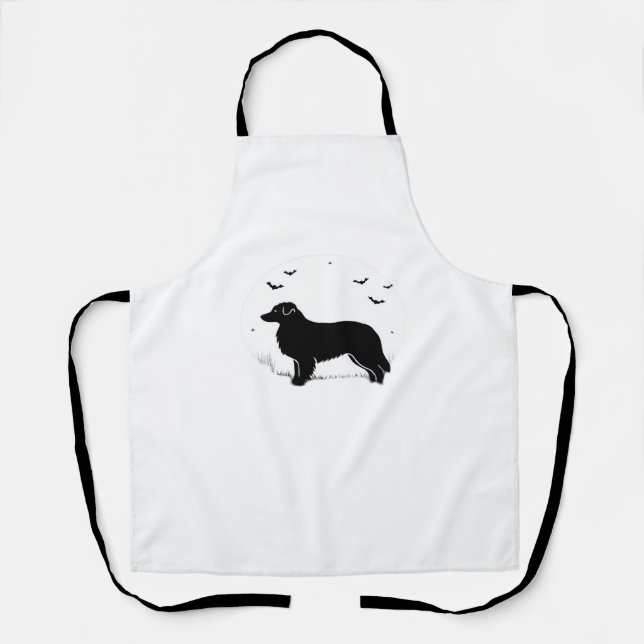 Delantal Perro pastor australiano - Silhouett de la luna de (Anverso)