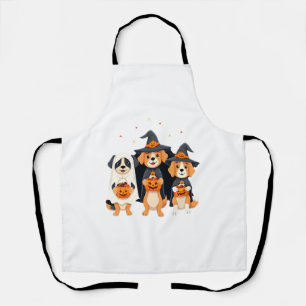 Delantal Perro Retriever Dorado Fantasma Halloween Truco o