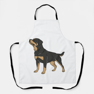 Delantal Perro Rottweiler, Perro Rottweiler de pie