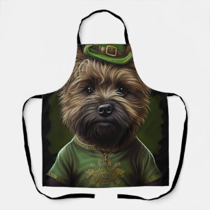 Delantal Perro Terrier Cairn con vestido del día de San Pat