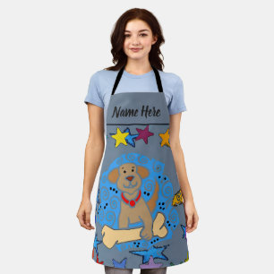 Delantal Perro y Hueso, añadir texto, Apron