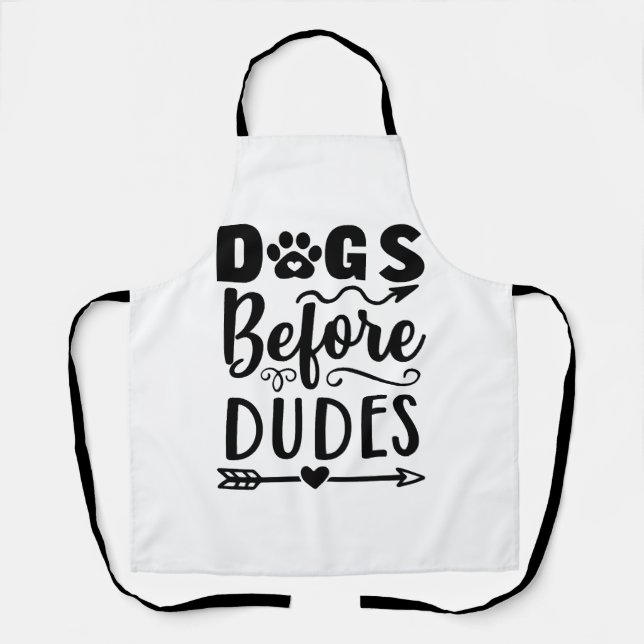 Delantal Perros antes que tíos (Anverso)
