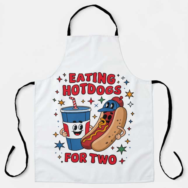 Delantal Perros Calientes Lindos 4 De Julio (Anverso)