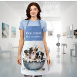 Delantal Perros en crecimiento de servicios de Mascota de T<br><div class="desc">Este diseño se puede personalizar eligiendo la opción personalizar para añadir texto o realizar otros cambios. Si este producto tiene la opción de transferir el diseño a otro artículo, asegúrese de ajustar el diseño para que se ajuste si es necesario. Contáctame en colorflowcreations@gmail.com si deseas tener este diseño en otro...</div>