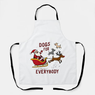 Delantal Perros para todos Santa divertido Navidad Navidad