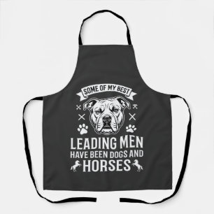 Delantal Perros y caballos liderando hombres