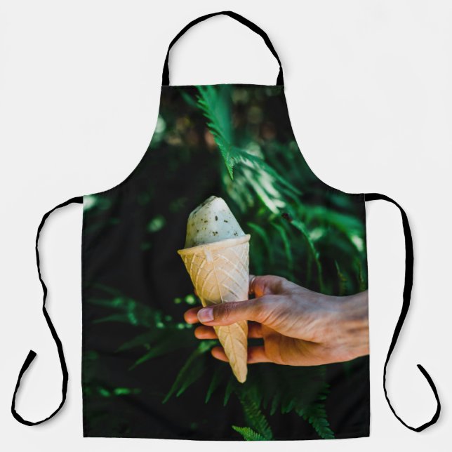 Delantal Persona sosteniendo helado (Anverso)