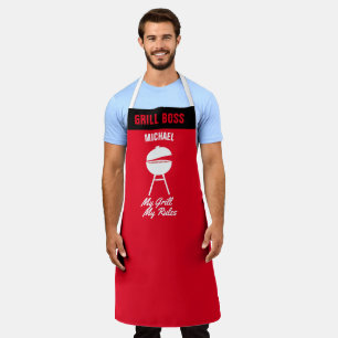 Delantal Personalice mi parrilla mis reglas Gracioso Chef d