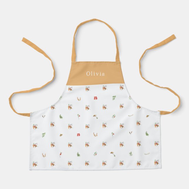 Delantal Personalised Autumnal Botanical Fall Pattern Apron (Anverso)