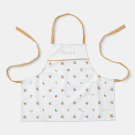 Delantal Personalised Autumnal Botanical Fall Pattern Apron