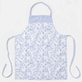 Delantal Personalised Blue Paint Strokes Pattern Apron