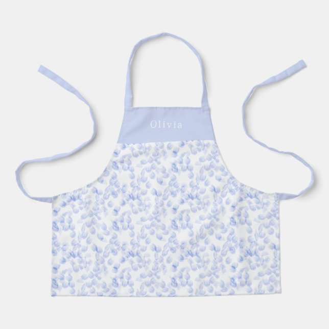 Delantal Personalised Blue Paint Strokes Pattern Apron (Anverso)