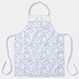 Delantal Personalised Blue Paint Strokes Pattern Apron