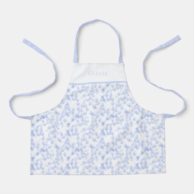 Delantal Personalised Blue Paint Strokes Pattern Apron (Anverso)