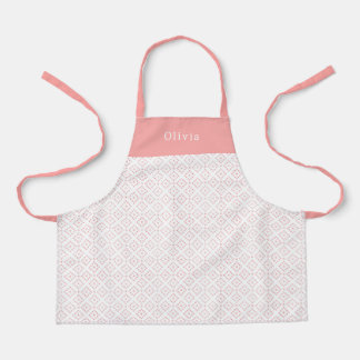 Delantal Personalised Pink Dot Shapes Apron.