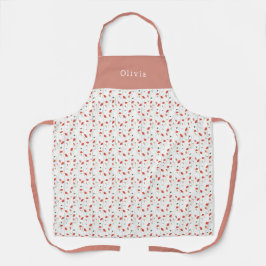 Delantal Personalised Pretty Poppy Pattern Apron