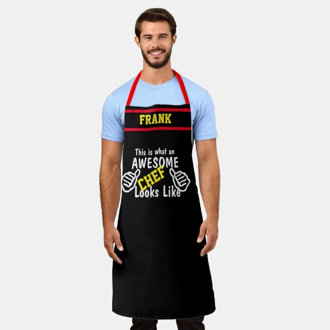 Delantal Personaliza a un Chef divertidísimo. (Gastado)