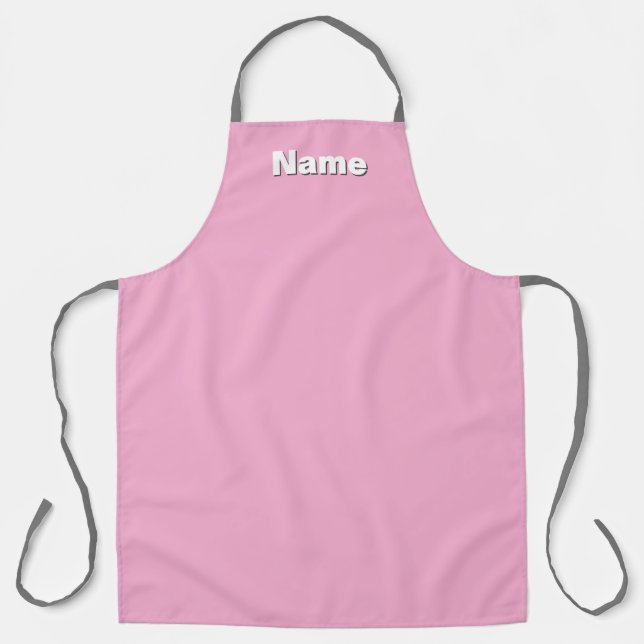 Delantal Personaliza Cafetería Pastel Rosa (Anverso)