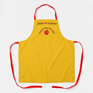 Delantal Personaliza el Amarillo de la raza roja para la cr