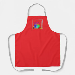 Delantal Personaliza el café rojo