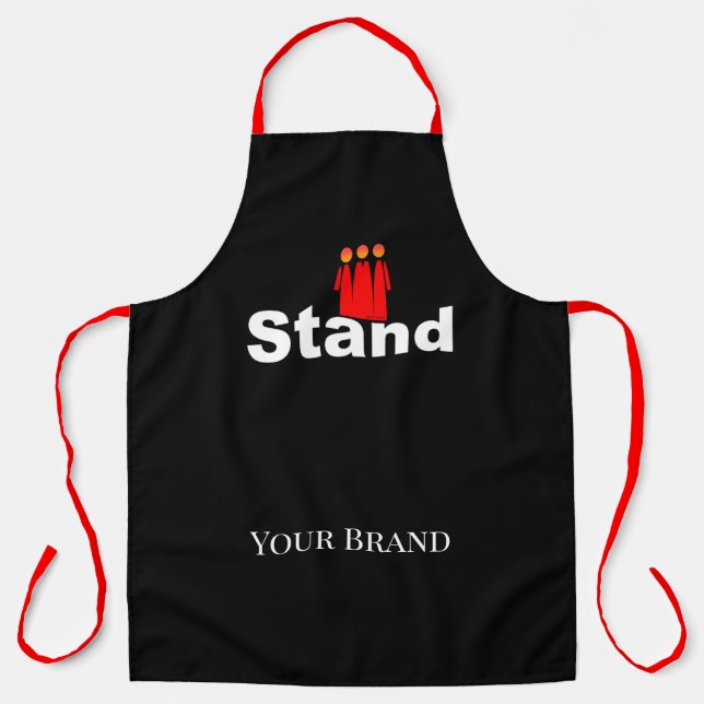 Delantal Personaliza figuras Stand 3 negras (Anverso)