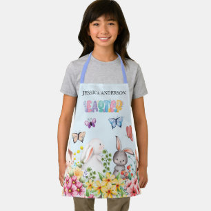 Delantal Personaliza Funny Bunny Feliz Día de Pascua