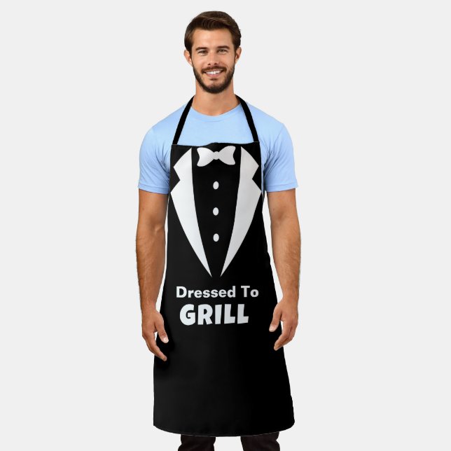 Delantal Personaliza La Opinión Graciosa Vestida A Grill Ch (Gastado)