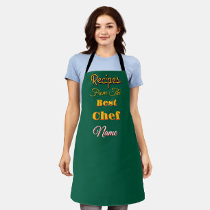Delantal Personaliza Las Recetas Del Mejor Chef Green