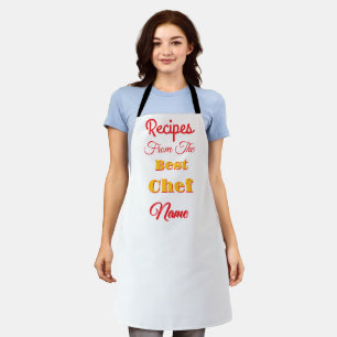 Delantal Personaliza Las Recetas Del Mejor Chef White