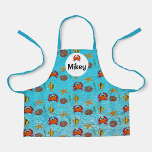 Delantal Personaliza Niños Subacuáticos con Peces  