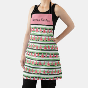 Delantal Personaliza Sandía Rosa Verde Blanco Negro