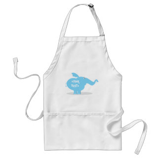 Delantal Personaliza un elefante, <YOUR TEXT>
