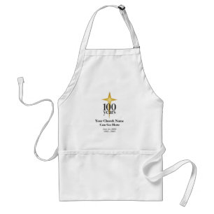 Delantal Personalizable aniversario de la iglesia de 100