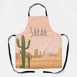 Delantal Personalizable Apron de la Cocina del Deert Cactus