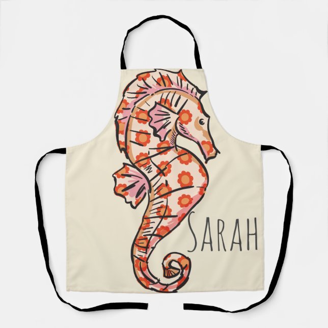 Delantal Personalizable Apron de Sea Horse Kitchen (Anverso)