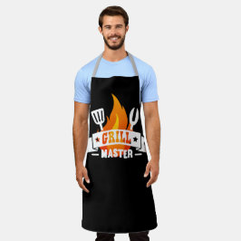 Delantal Personalizable Chef negro Personaliza a Grill Mast