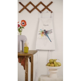 Delantal personalizable colorido de libélula