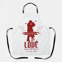 Delantal Personalizable de Aniversario boda