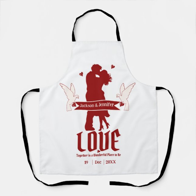 Delantal Personalizable de Aniversario boda (Anverso)