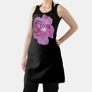 Delantal Personalizable de moda Rosie rosa floral