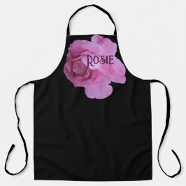 Delantal Personalizable de moda Rosie rosa floral