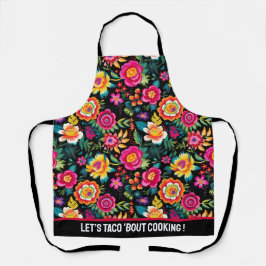 Delantal Personalizable Fiesta Floral Extravaganza