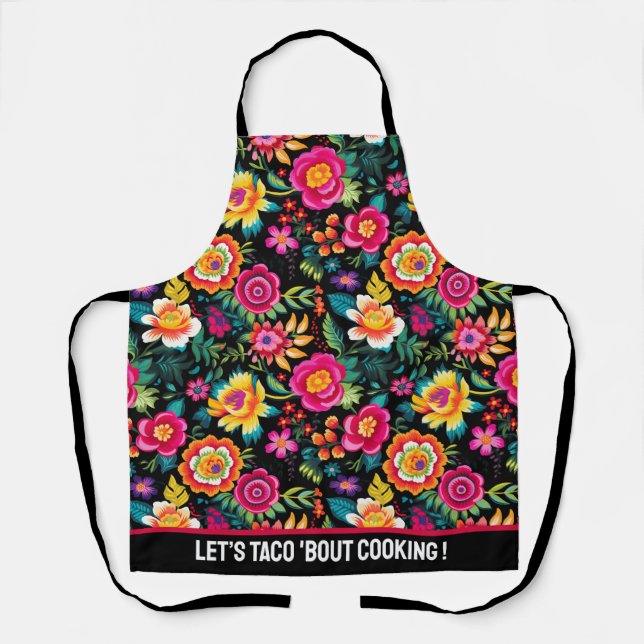 Delantal Personalizable Fiesta Floral Extravaganza (Anverso)