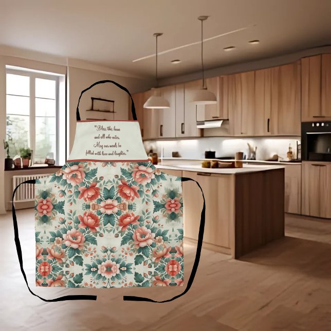 Delantal Personalizable floral de campo (Subido por el creador)