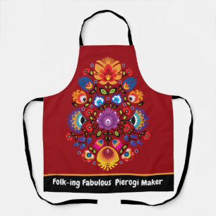 Delantal Personalizable Folk-ing Fabulous Pierogi maker