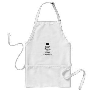 Delantal Personalizable MANTENER CALMA Y AMAR A KANSAS