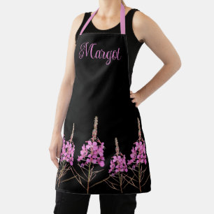 Delantal Personalizable Margot nombre bonito retro floral r